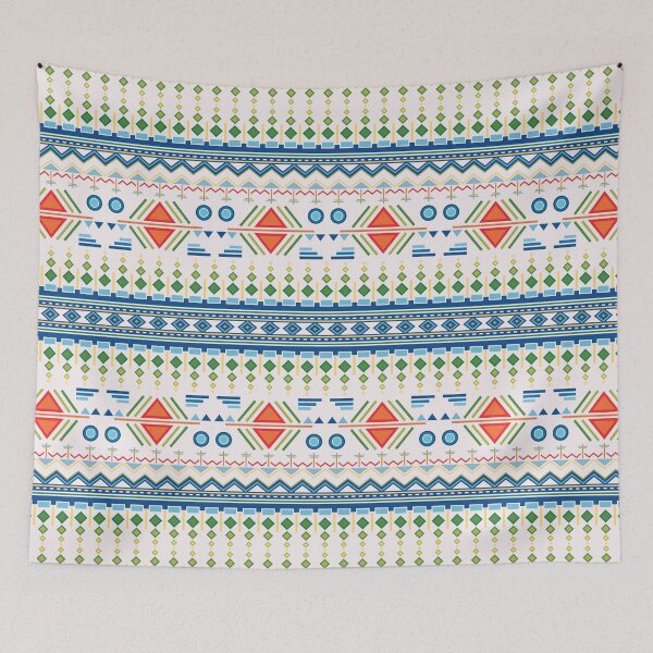 Item preview, White, Blue, Green, Orange Pattern designed and sold by WokeBespoke.