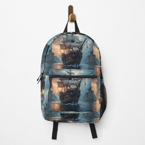 Item preview, Majestic Pirate Ships Maritime Art Ocean Journey designed and sold by ART ATTACK ZONE.