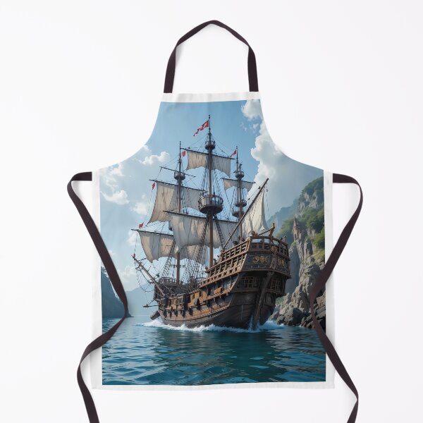 Artikelvorschau, Historische majestätische Piratenschiffe Maritime Kunst Ozean Reise entworfen und verkauft von ART ATTACK ZONE.