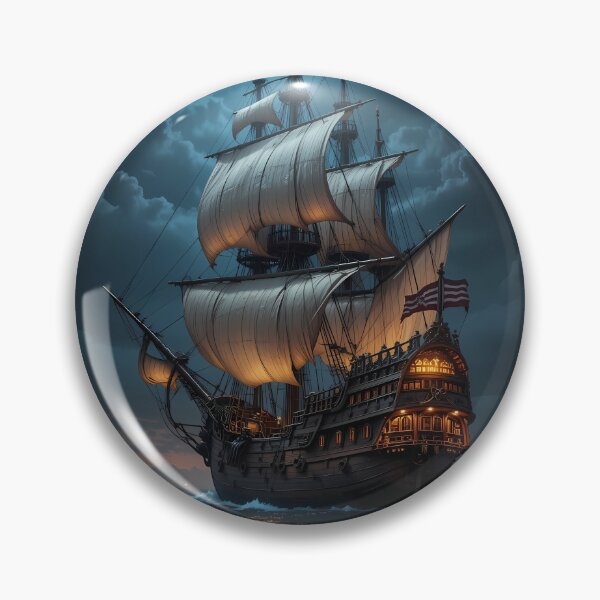 Artikelvorschau, Majestätische Piratenschiffe auf dem Meer, maritime Kunst, Ozeanreise entworfen und verkauft von ART ATTACK ZONE.