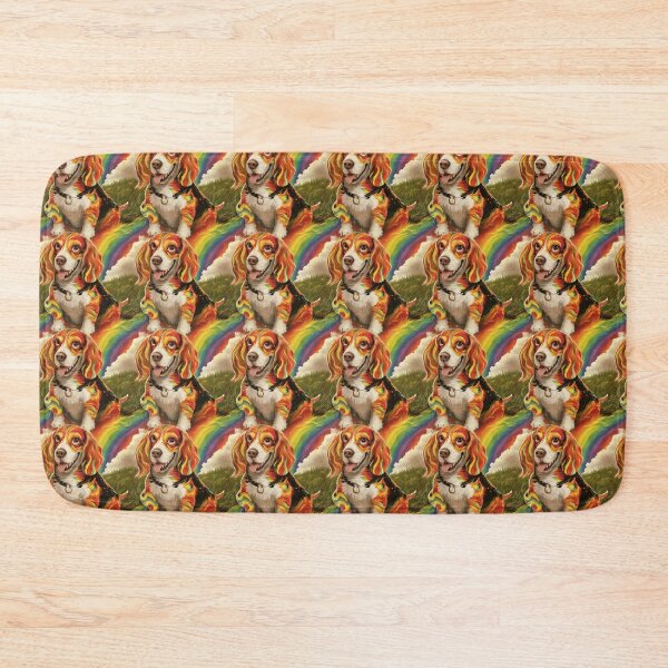 Item preview, Rainbow Beagle Pattern Design – Whimsical and Colorful Pet Artwork designed and sold by NSB-Design.