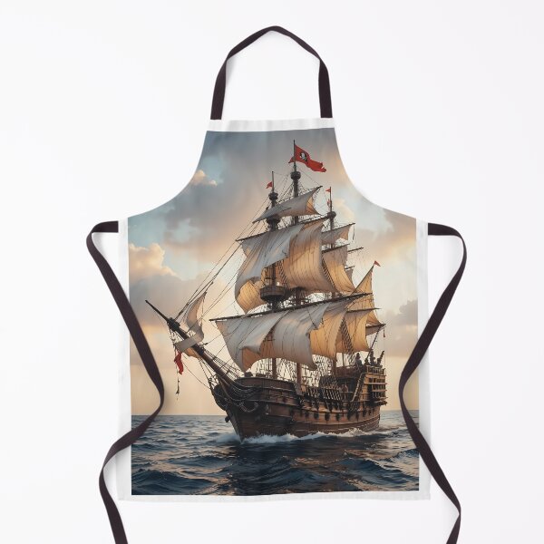 Artikelvorschau, Sonnenuntergang Majestätische Piratenschiffe Maritime Kunst Ozean Reise entworfen und verkauft von ART ATTACK ZONE.