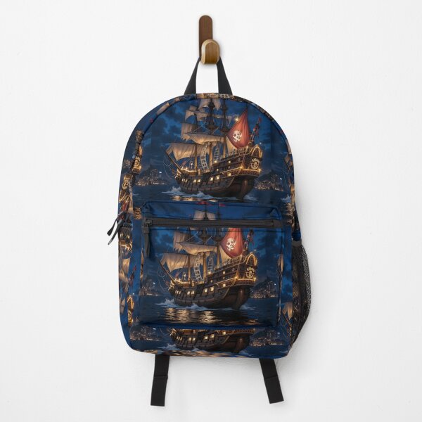 Item preview, Night Majestic Pirate Ships Maritime Art Ocean Journey designed and sold by ART ATTACK ZONE.