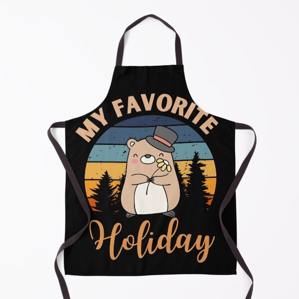 Item preview, My Favorite Holiday Ground Hog Vintage Retro Sunset Gift Groundhog Day designed and sold by ZACK ART.
