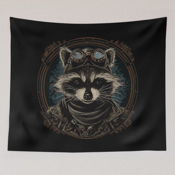 Item preview, Cool Dieselpunk Raccoon designed and sold by drizzd.