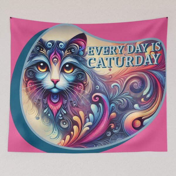 Item preview, "Every Day Is Caturday Art" designed and sold by AdelkoDesigns.
