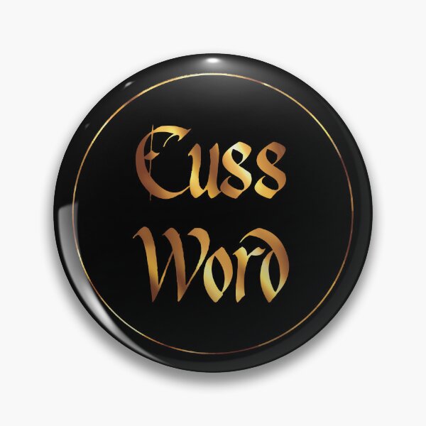 Item preview, Gold Cuss Word Funny Calligraphy  designed and sold by Skull Fern.