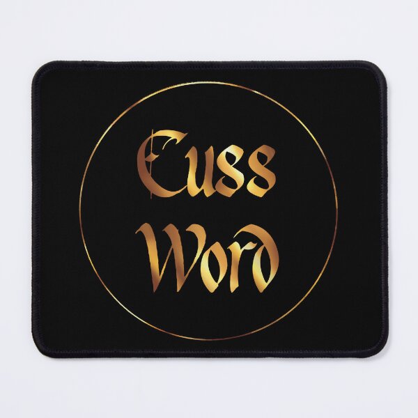 Item preview, Gold Cuss Word Funny Calligraphy designed and sold by Skull Fern.