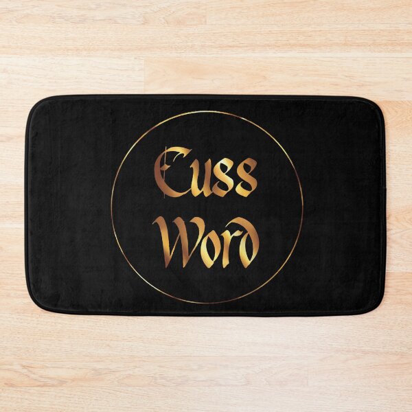 Item preview, Gold Cuss Word Funny Calligraphy  designed and sold by Skull Fern.