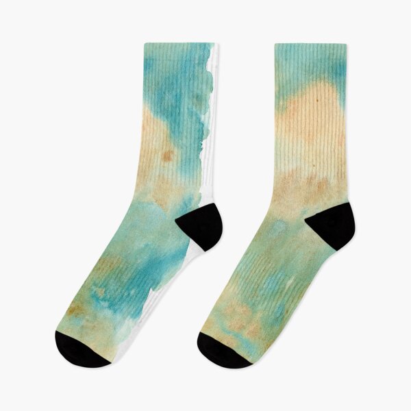 Item preview, Turquoise and sienna. Watercolor abstract painting designed and sold by Lyubava.