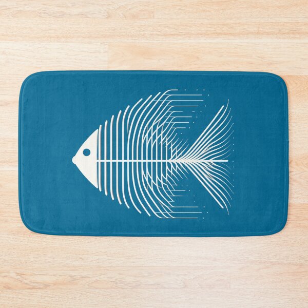 Item preview, High, Classic, Abstract Fishbone, Sea Blue, Big Pattern designed and sold by GaborSkeleton.