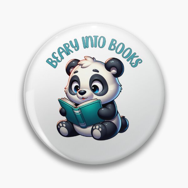 Item preview, Beary Into Books Panda Reading  designed and sold by Whimsywilds.