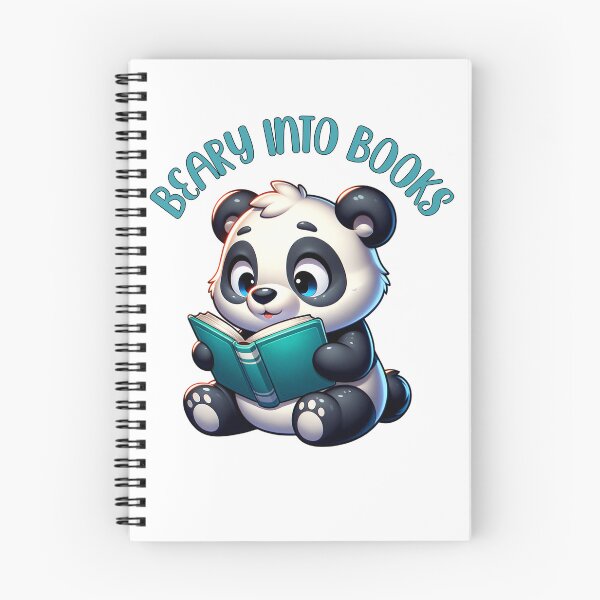 Item preview, Beary Into Books Panda Reading  designed and sold by Whimsywilds.