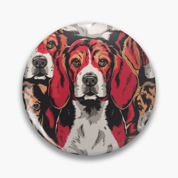 Artikelvorschau, Auffälliges Beagle-Musterdesign – Lebendige und künstlerische Hundekomposition entworfen und verkauft von NSB-Design.