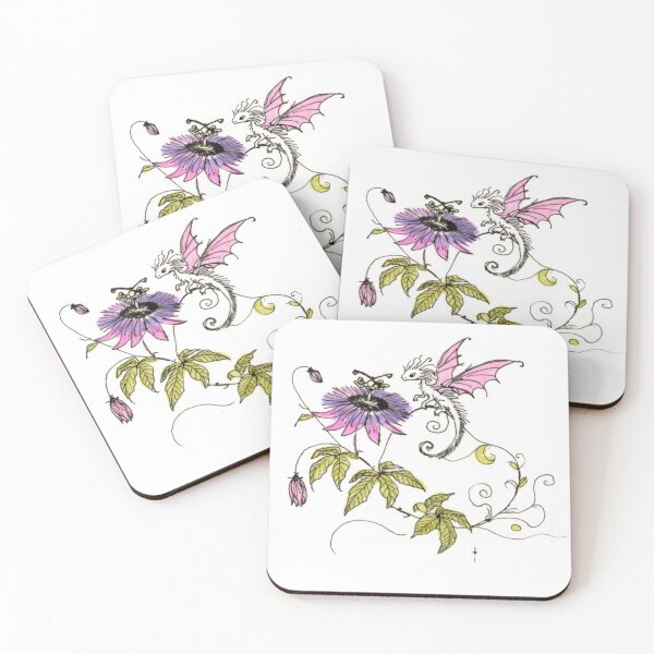 Item preview, Purple Passion Flower Dragon designed and sold by Scribbles & Doodles by Jinx.