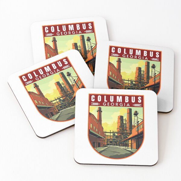 Item preview, Columbus in Georgia USA Vintage Travel Art Emblem designed and sold by MaateoDesign.
