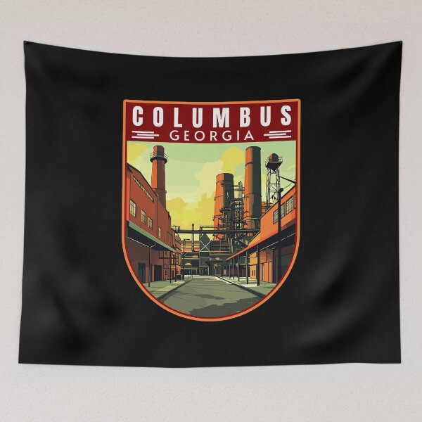 Item preview, Columbus in Georgia USA Vintage Travel Art Emblem designed and sold by MaateoDesign.
