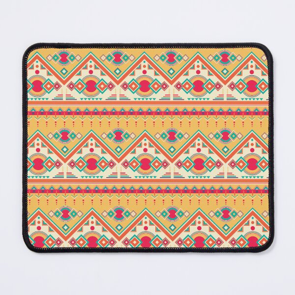 Item preview, Copy of Cream, Sea Green, Vermillion Geometric Pattern - Symmetrical designed and sold by WokeBespoke.