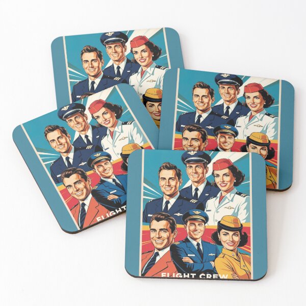 Item preview, Vintage Flight Crew Aviation Poster - Retro Airline Art designed and sold by EMairplanes.