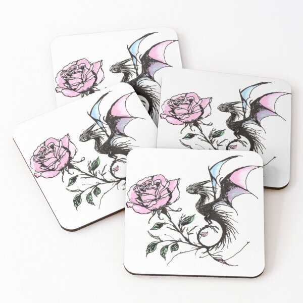Item preview, Tea Rose Dragon 3 designed and sold by Scribbles & Doodles by Jinx.