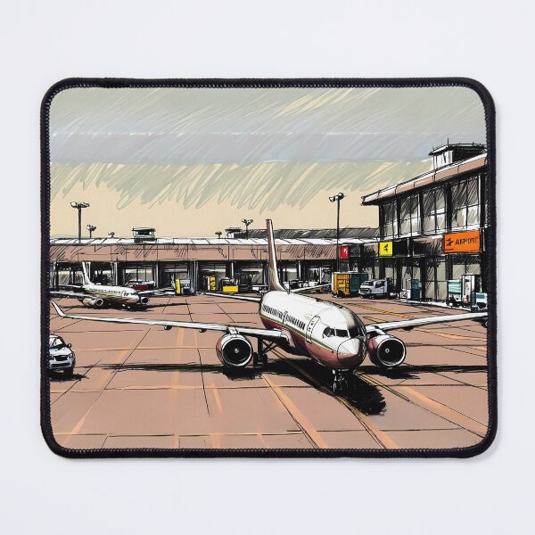 Item preview, Airplanes at the Terminal - Digital Sketch Art designed and sold by EMairplanes.