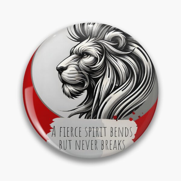 Item preview, "Fierce Lion Spirit - Strength Unbroken" designed and sold by AdelkoDesigns.