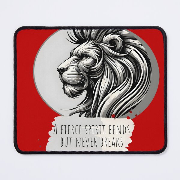 Item preview, "Fierce Lion Spirit - Strength Unbroken" designed and sold by AdelkoDesigns.