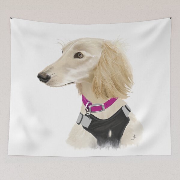 Item preview, Saluki digital oil painting for charity designed and sold by JayTCee.
