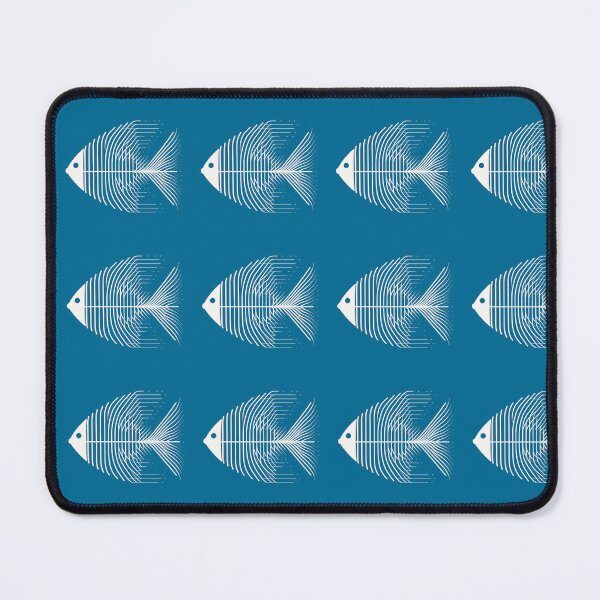 Item preview, High, Classic, Abstract Fishbone, Sea Blue, Small Pattern designed and sold by GaborSkeleton.