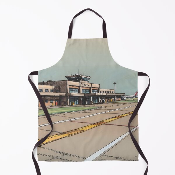 Item preview, Old Airport Terminal Building Sketch - Vintage Aviation Art designed and sold by EMairplanes.