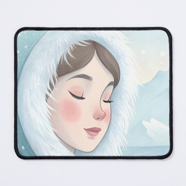 Item preview, Girl and winter landscape designed and sold by AhArtMe.