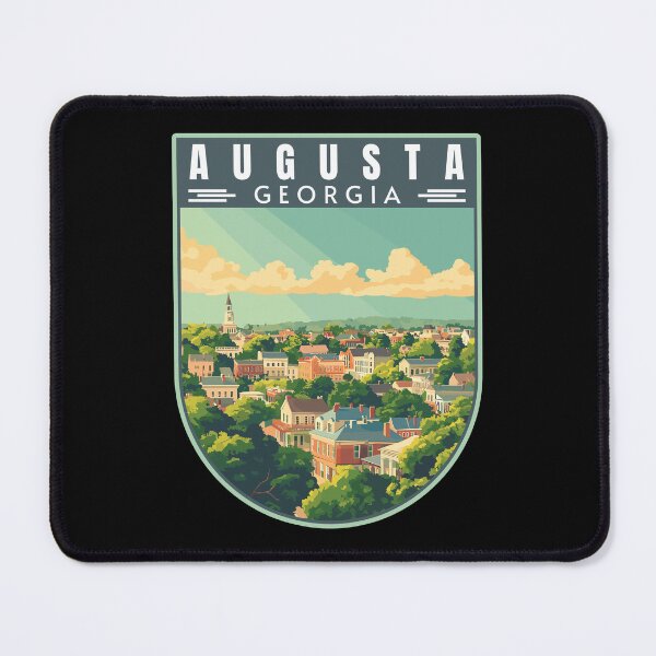 Item preview, Augusta in Georgia USA Vintage Travel Art Skyline designed and sold by MaateoDesign.