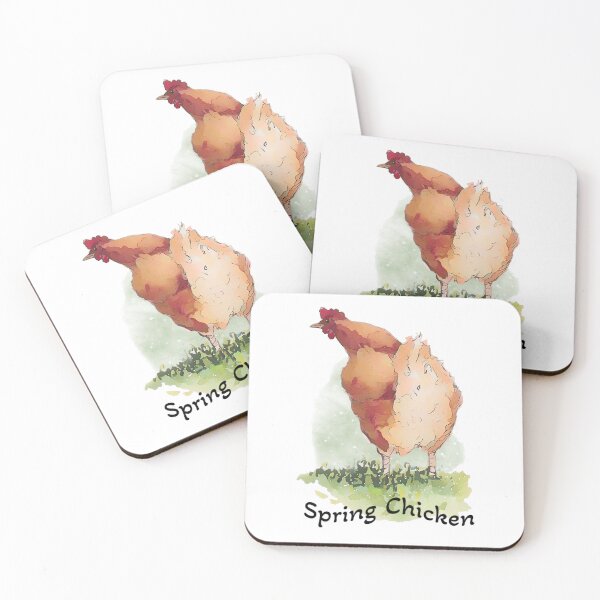 Item preview, Spring Chicken, Little Red Hen, Still Young, Aging Humor designed and sold by JoyfulWhimsy.