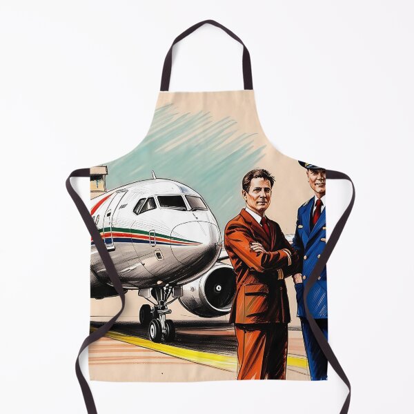 Item preview, Pilots in Front of an Airplane - Sketch Style Aviation Art designed and sold by EMairplanes.