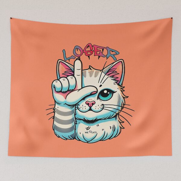 Item preview, Loser Cat Funny Sticker and T-Shirt designed and sold by WeLoveCatss.