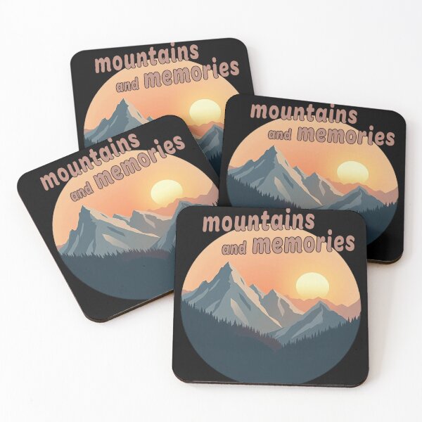 Item preview, mountains and memories hiking t shirts and more designed and sold by Go Easy Apparel.