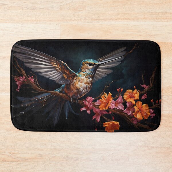 Item preview, Ethereal Hummingbird Amidst Blooms designed and sold by anytka.