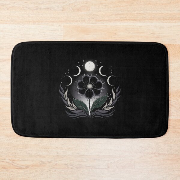 Item preview, black flower moon phase designed and sold by Mateusz Majcherek.