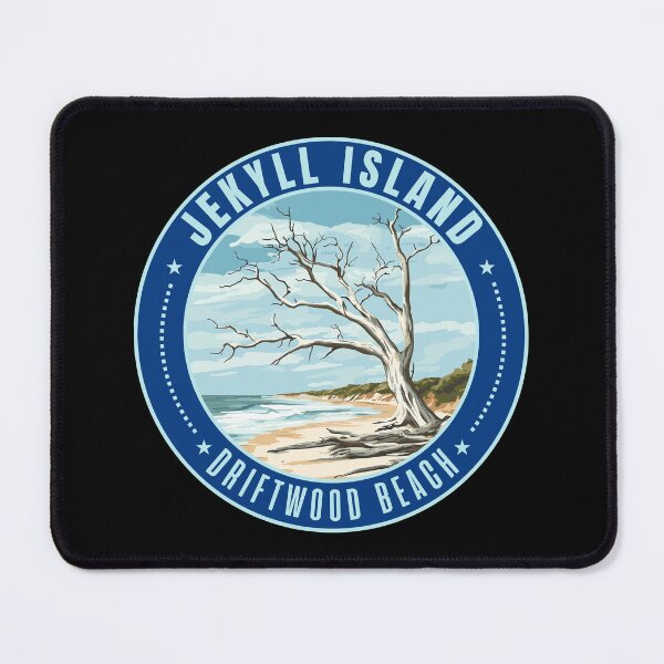 Item preview, Jekyll Island Driftwood Beach in Georgia USA Retro Travel Art Emblem designed and sold by MaateoDesign.