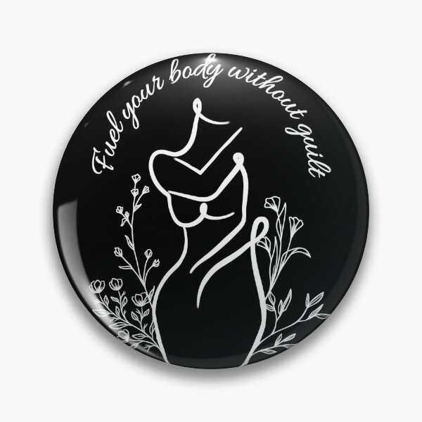 Item preview, Anorexia / ed recovery line artwork | Fuel your body without guilt | Mental health quote | black and white tarot design designed and sold by NeurodiverseTea.