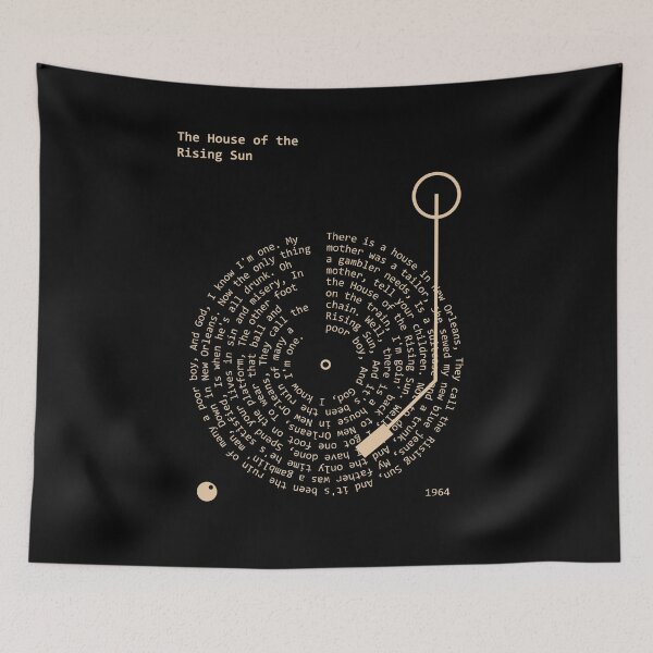 Item preview, House of The Rising Sun - Lyrics Poster - The Animals designed and sold by MancBusyBee.