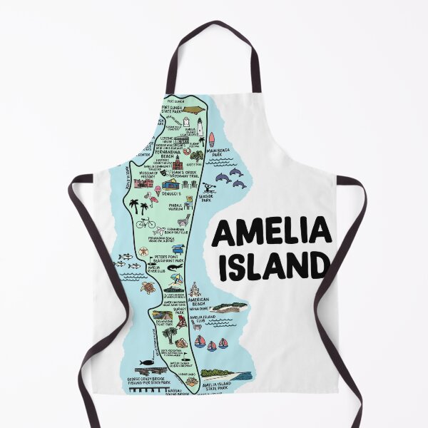 Item preview, Amelia Island Map Art designed and sold by fiberandgloss.