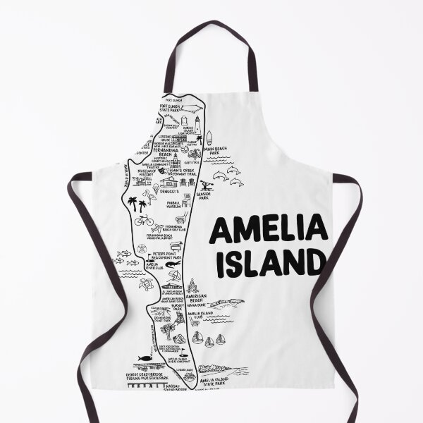 Item preview, Amelia Island Map Art designed and sold by fiberandgloss.