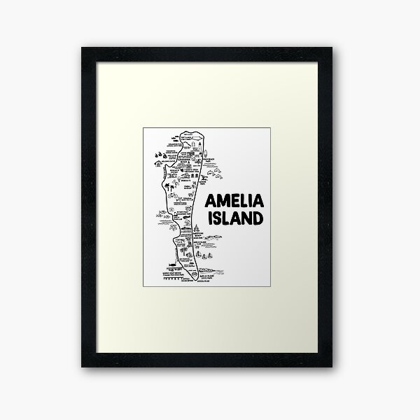 Item preview, Amelia Island Map Art designed and sold by fiberandgloss.
