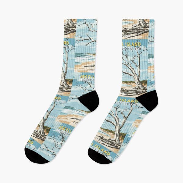 Item preview, Jekyll Island Driftwood Beach in Georgia USA Retro Travel Art Landscape designed and sold by MaateoDesign.