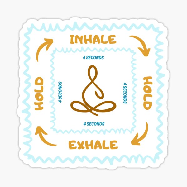 Item preview, Square Breathing Relaxing Technique Meditation designed and sold by Ela-graphicwiz.
