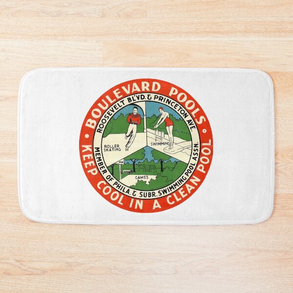 Item preview, Boulevard Pools Philadelphia Pennsylvania Roller Skating Rink Sticker Decal Label designed and sold by tislord.