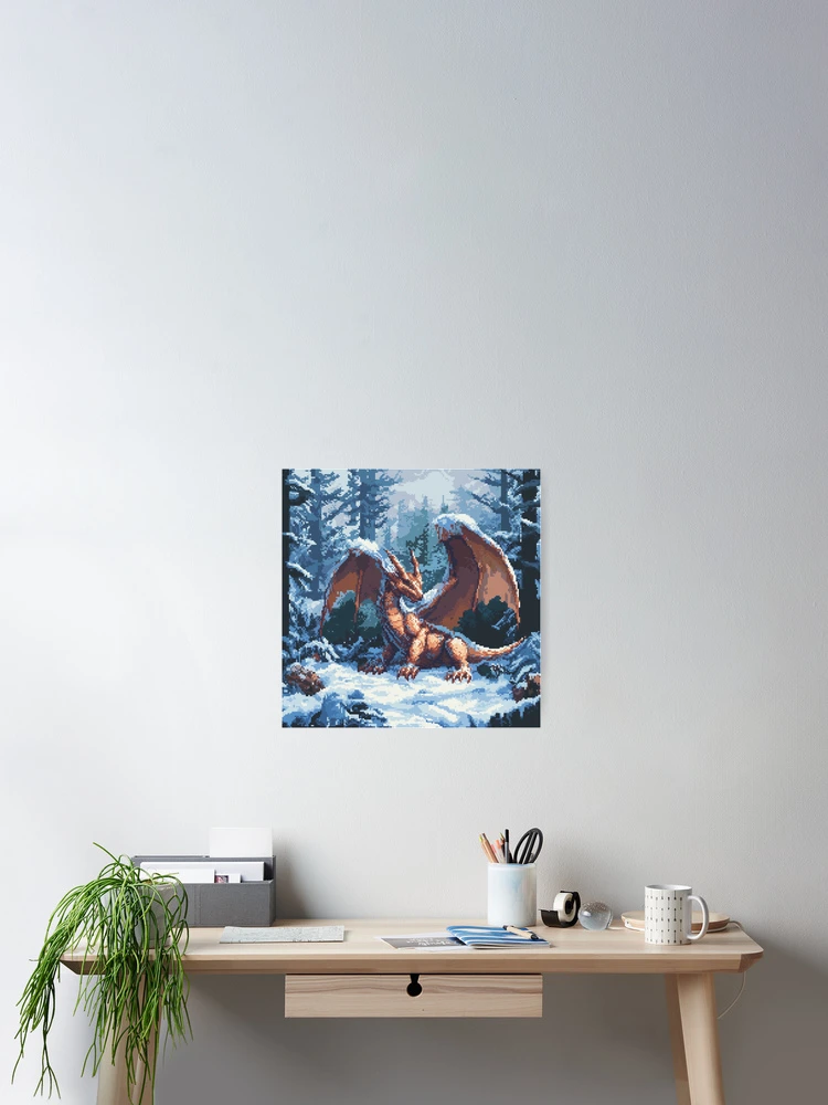 Thumbnail 2 of 3, Poster, Dragon In 8bit designed and sold by Rtymer.