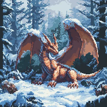 Artwork thumbnail, Dragon In 8bit by Rtymer