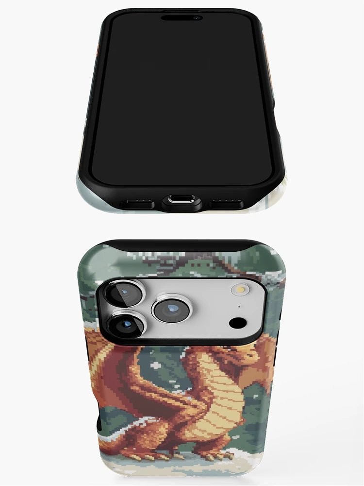 Thumbnail 3 of 4, iPhone Case, Dragon In 8bit designed and sold by Rtymer.